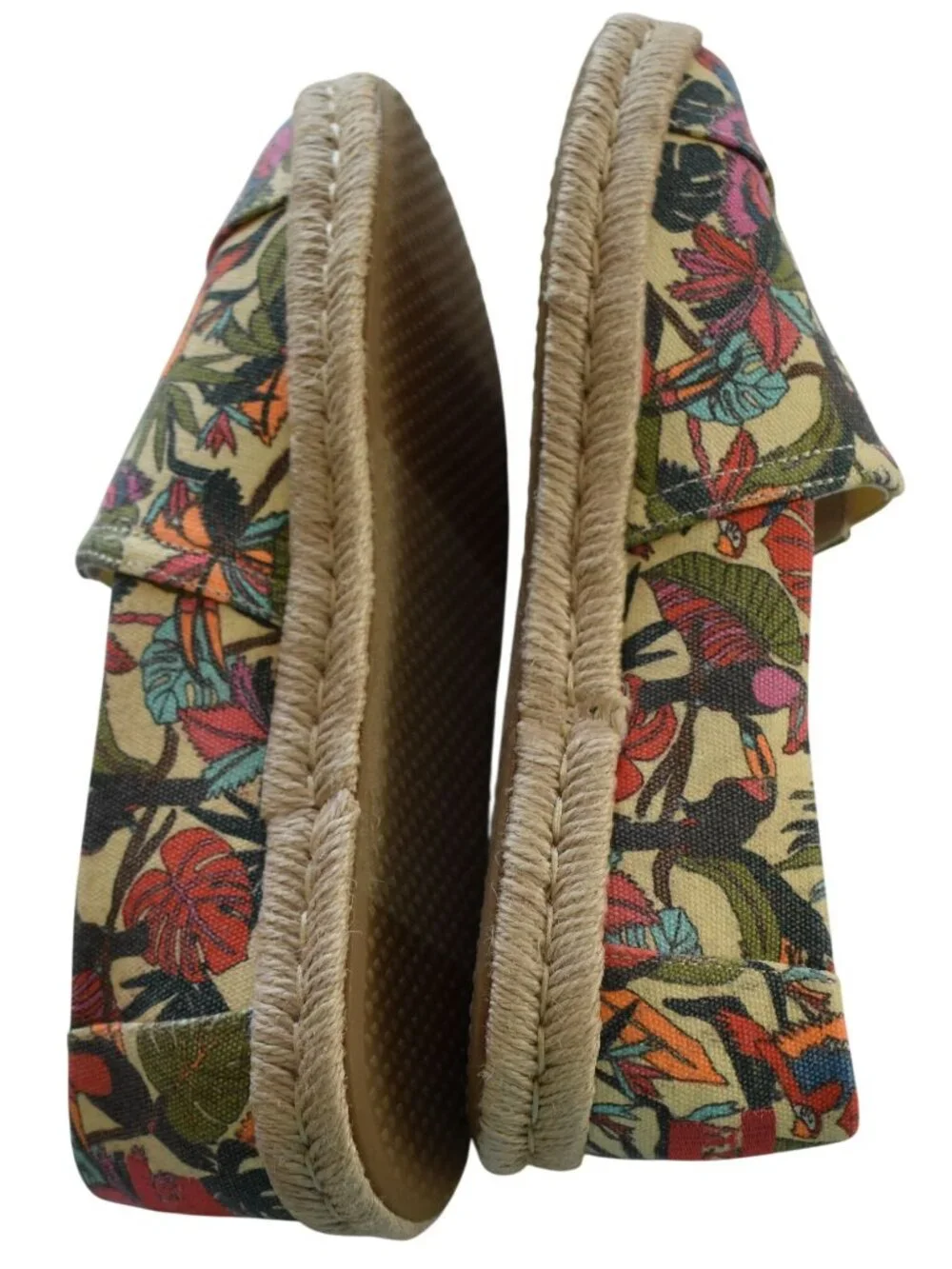 New Women's Toms Alpargata Rope Tropical Print Espadrille Size 8